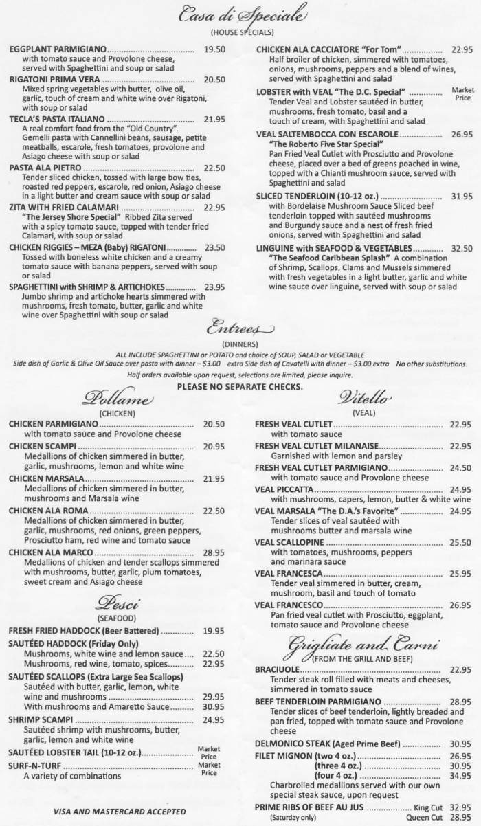 Michael's Restaurant Menu, Auburn, NY